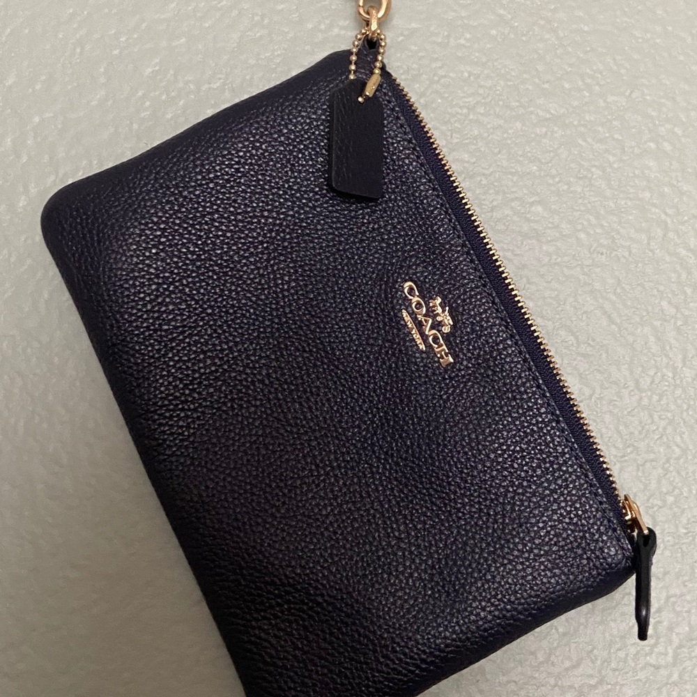Coach leather wristlet